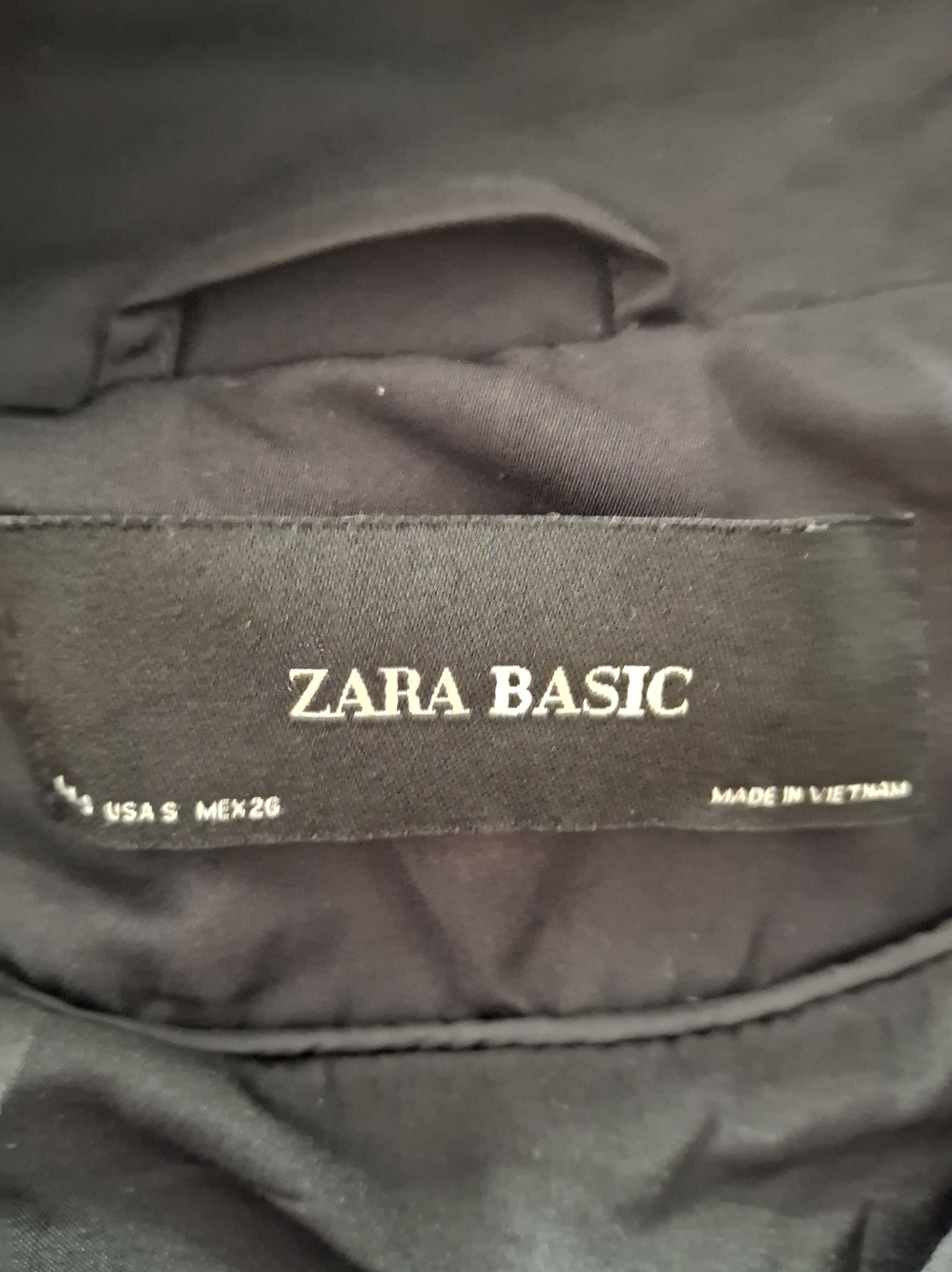 Sale🎯 Zara. NWOT. Black Trench Coat Zippered Hood And Adjustable Sleeves Size S - Picture 14 of 15